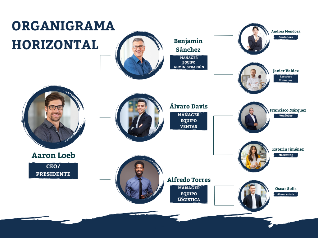 organigrama horizontal ejemplos 